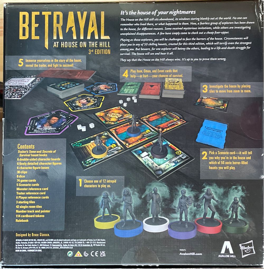 Betrayal At House On The Hill 3rd Edition  (3-6) board game collectible - Main Image 2