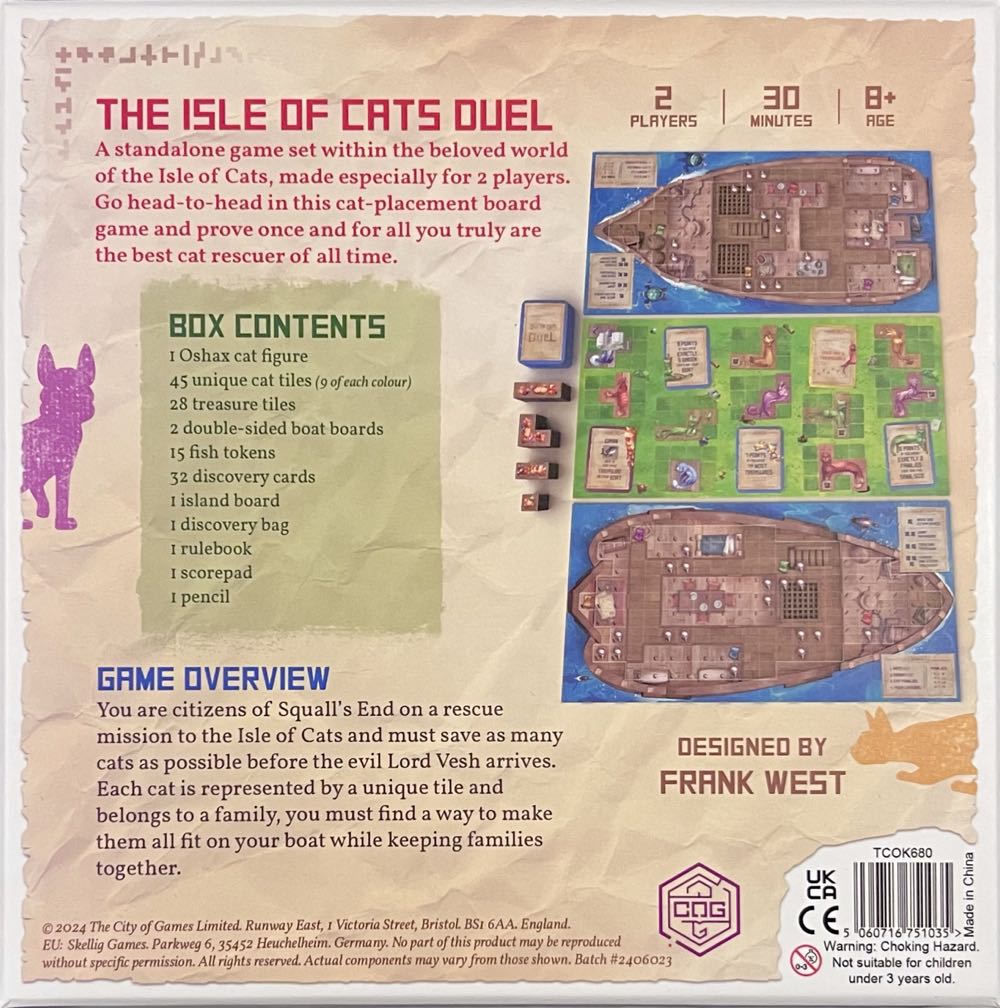 The Isle of Cats Duel  (2) board game collectible [Barcode 5060716751035] - Main Image 2