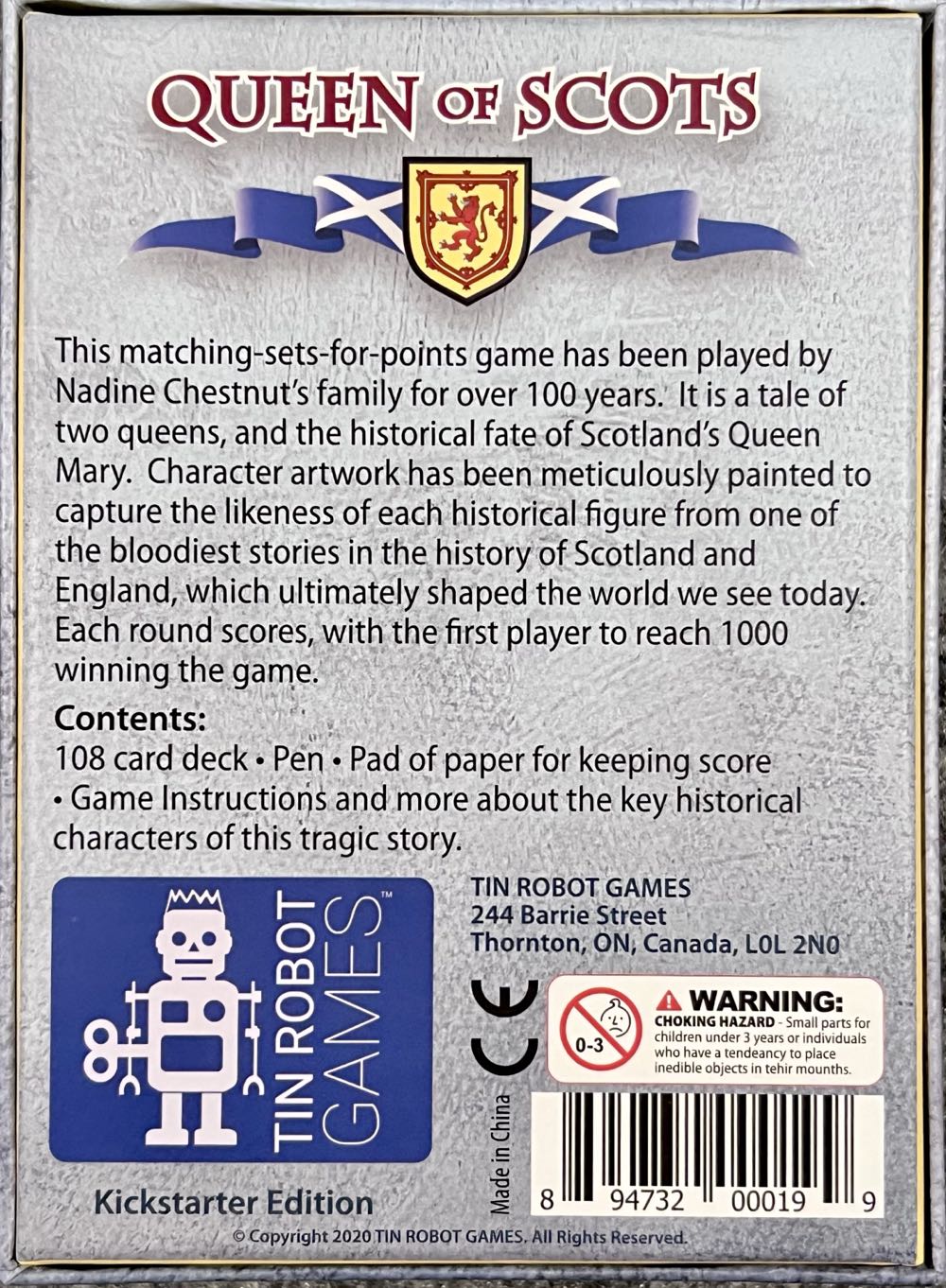 Queen of Scots  board game collectible [Barcode 894732000199] - Main Image 2
