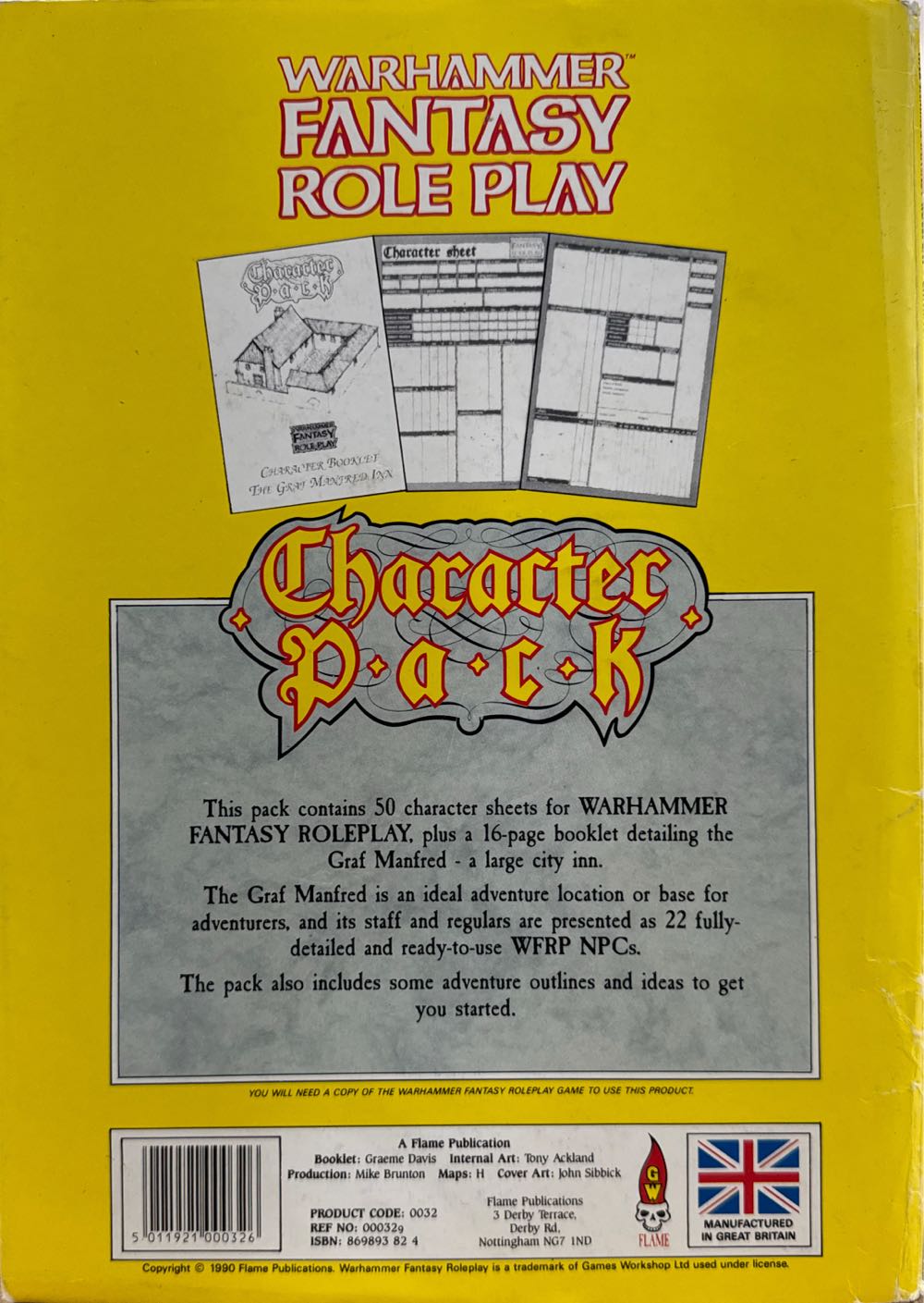 Warhammer FRP: Character Pack  board game collectible [Barcode 5011921000326] - Main Image 2