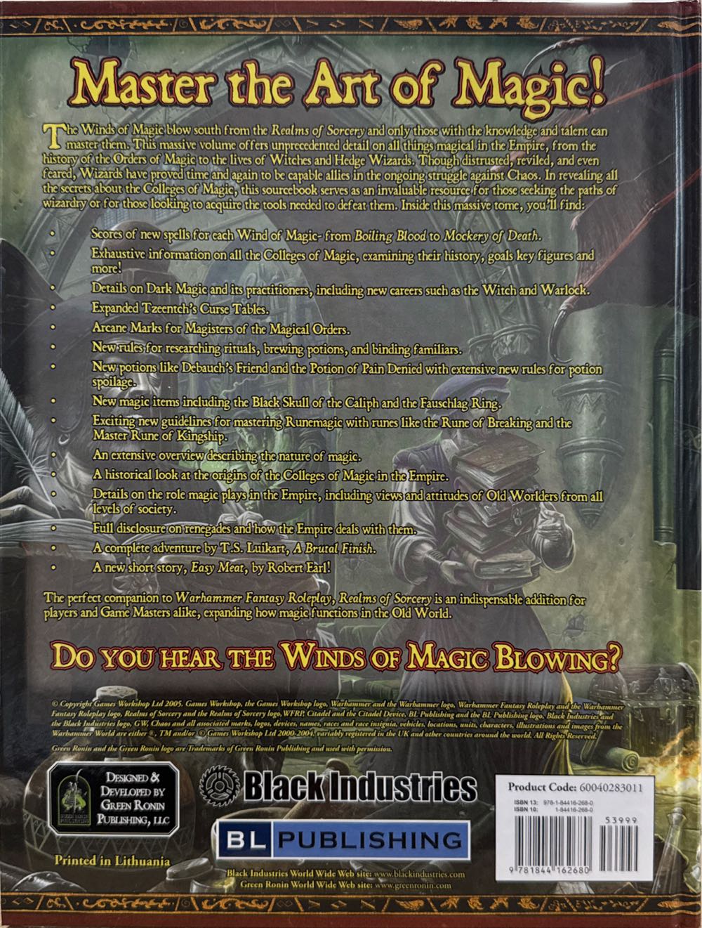 Warhammer Fantasy Roleplay: Realms Of Sorcery  board game collectible [Barcode 9781844162680] - Main Image 2