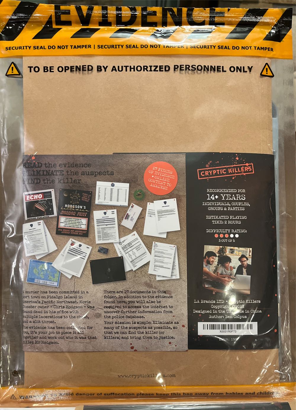 Murder at The Movie Theater  (1+) board game collectible - Main Image 2