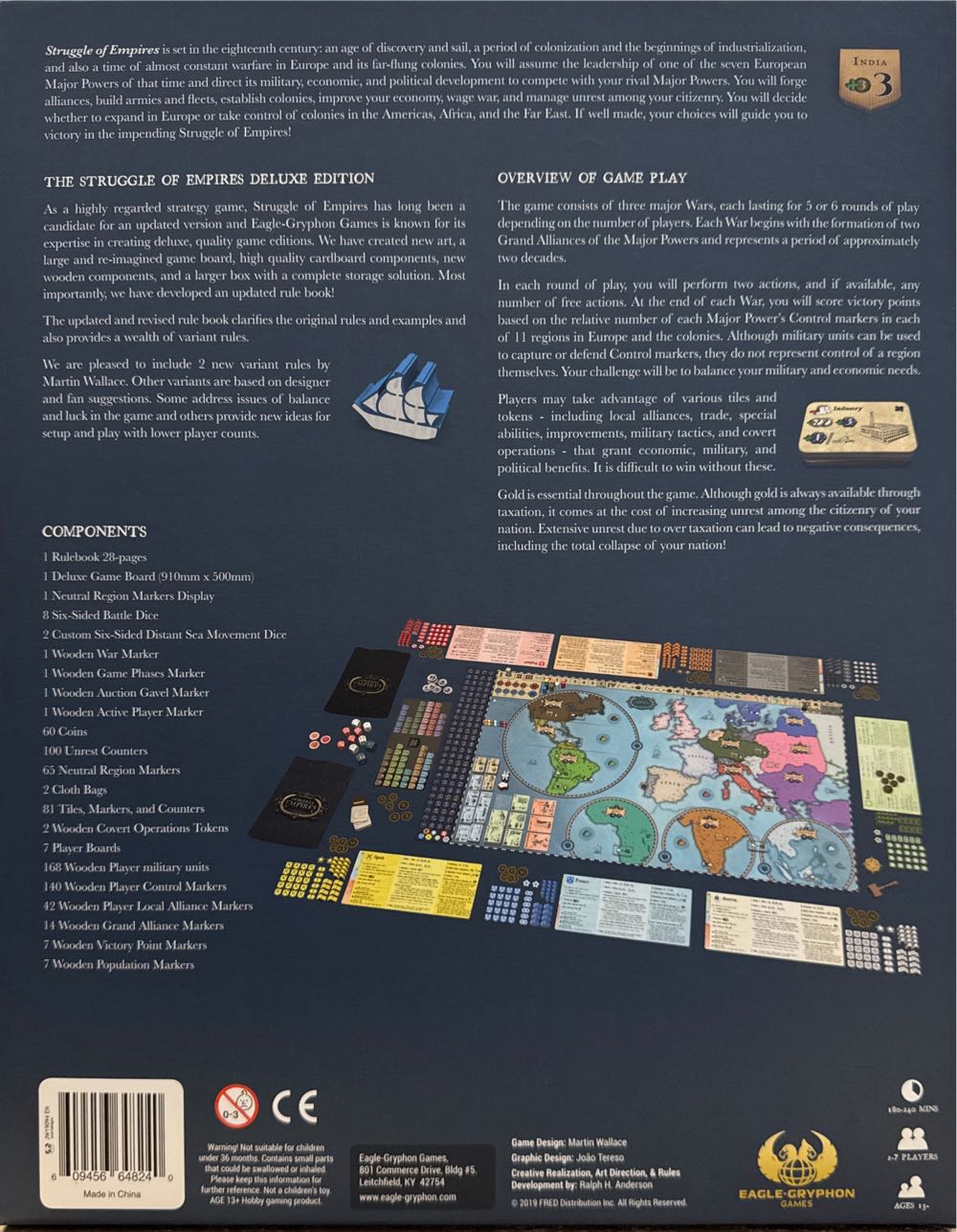 Struggle Of Empires: Deluxe Edition  (2-7) board game collectible [Barcode 609456648141] - Main Image 2