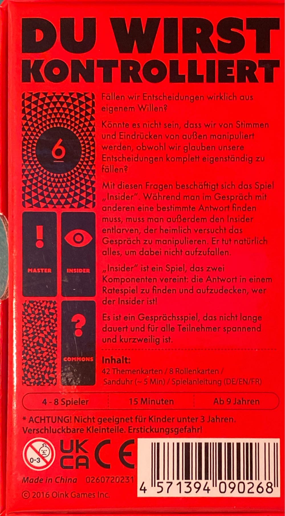 Insider  (4-8) board game collectible [Barcode 4571394090268] - Main Image 2