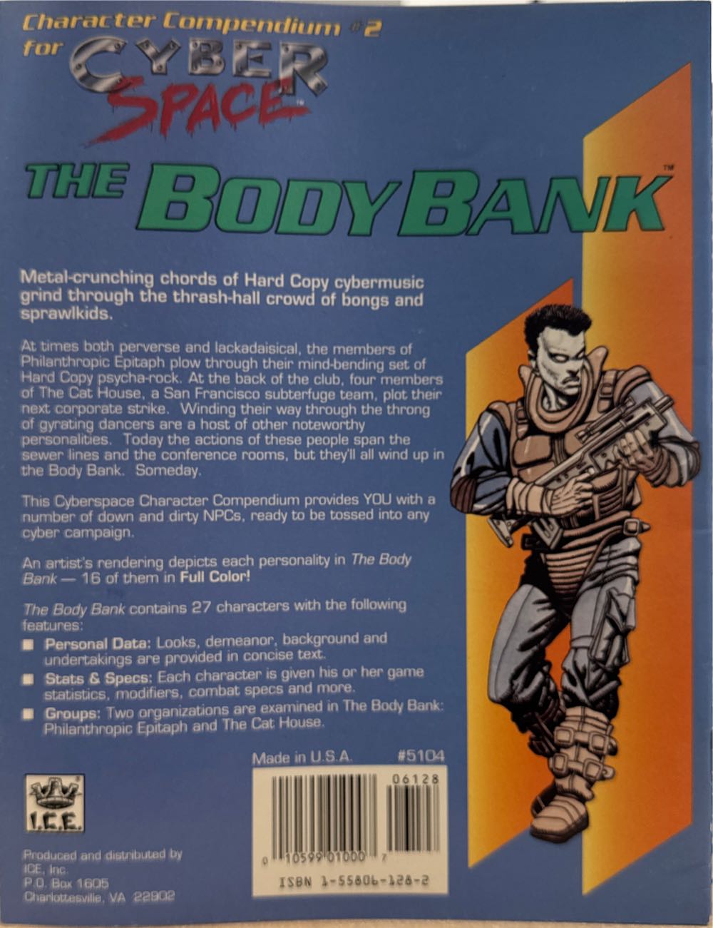 Cyber Space: The Body Bank - Character Compendium #2  board game collectible [Barcode 010599010007] - Main Image 2