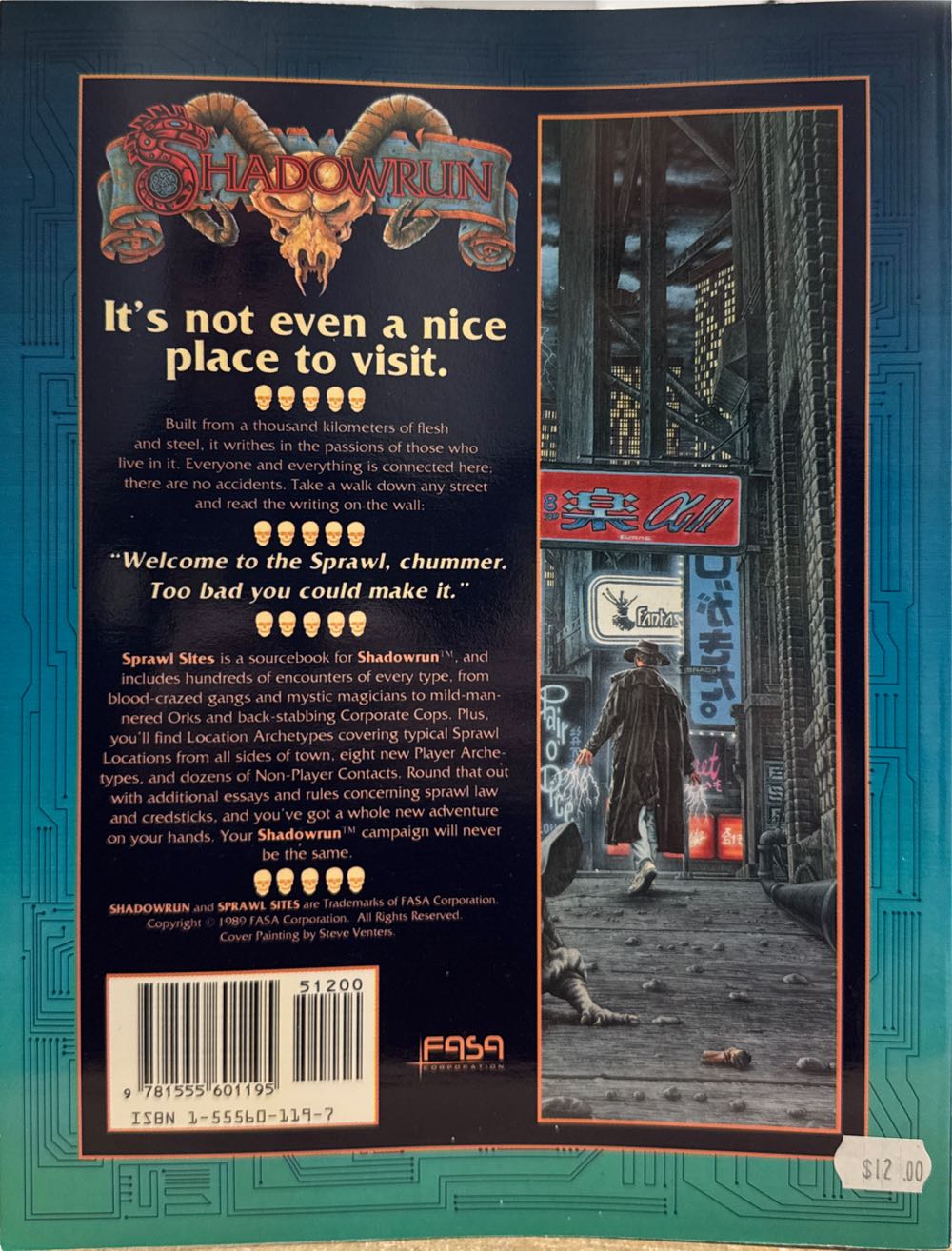 Shadowrun: Sprawl Sites  board game collectible [Barcode 9781555601195] - Main Image 2