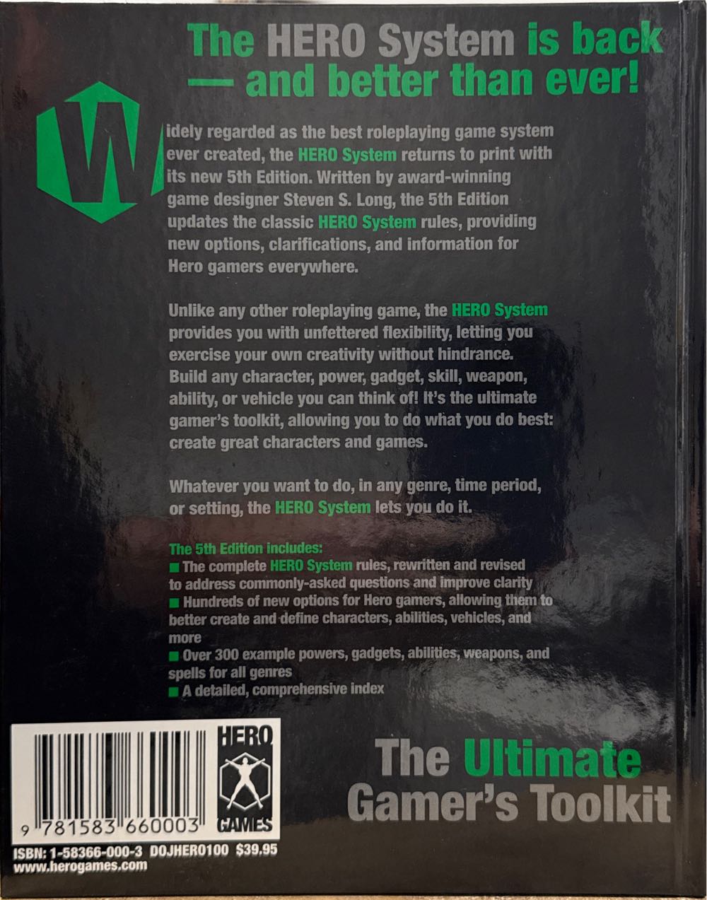 Hero System: Fifth Edition  (2+) board game collectible [Barcode 9781583660003] - Main Image 2