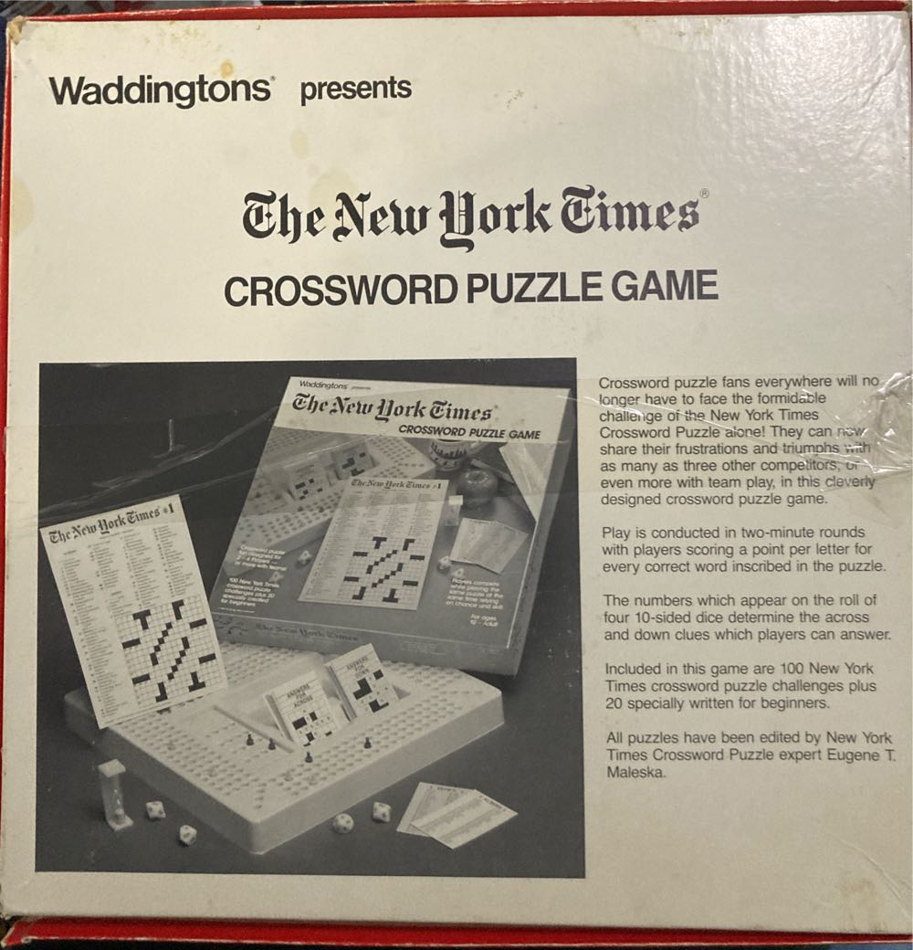 N. Y. Times Crossword Puzzle Game  (2-4) board game collectible [Barcode 064075043003] - Main Image 2