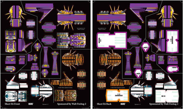 Ogre Sheet E5 and E6  board game collectible - Main Image 2