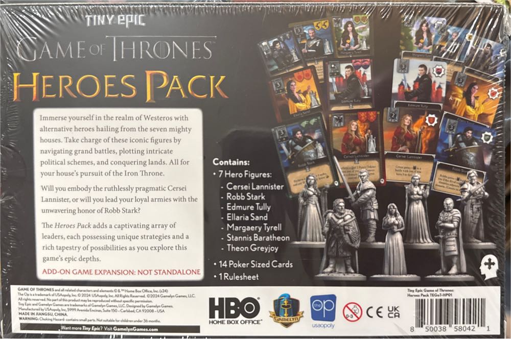Tiny Epic Game Of Thrones: Hero Pack  board game collectible [Barcode 850038580421] - Main Image 2
