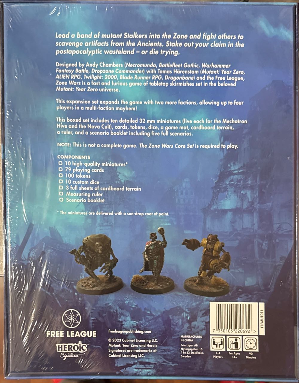 Free League: Mutant Year Zero: Zone Wars Robots & Psionics Expansion Boxed Miniatures Wargame 2 New Factions Tabletop Rpg Skirmish Mayhem  (2-4) board game collectible [Barcode 7350105220692] - Main Image 2