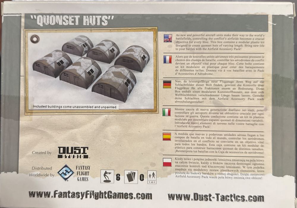 Dust Quonset Huts  board game collectible [Barcode 9781616616151] - Main Image 2