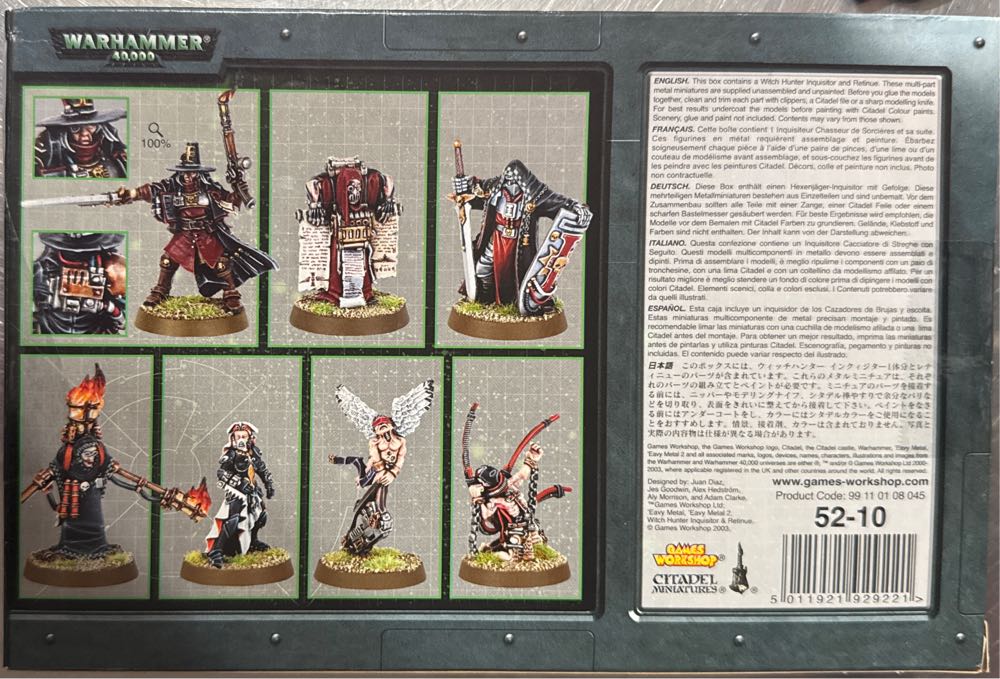Witch Hunter Inquisitor And Retinue  board game collectible [Barcode 5011921929221] - Main Image 2