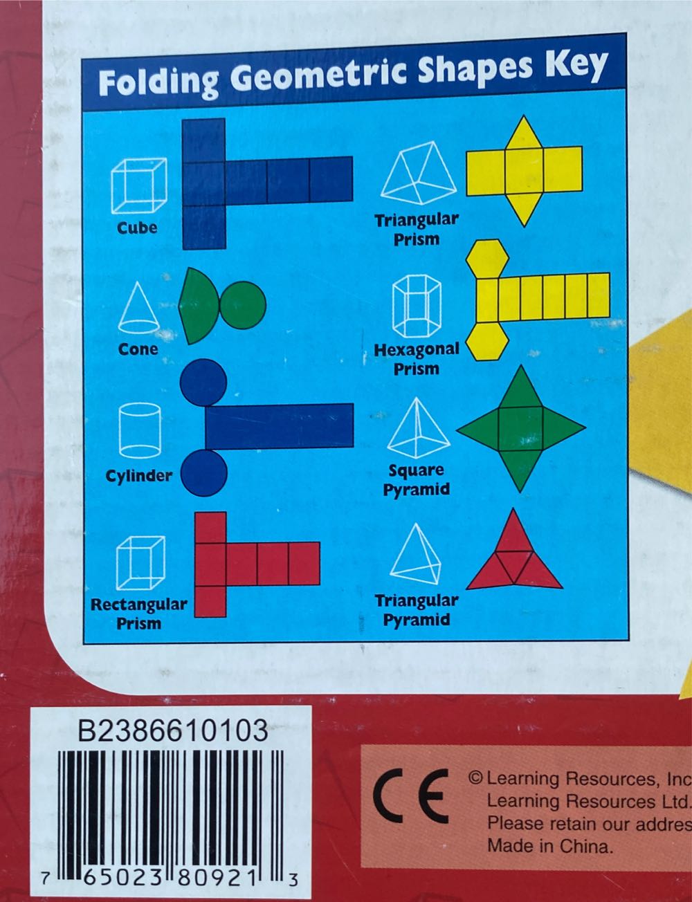 Learning Resources Folding Geometric Shapes 16 Pieces Ages 7 Geometry Accessories Teacher Aids Math Helper Teacher Supplies Math Games For Kidsback To School Supplies  board game collectible [Barcode 765023809213] - Main Image 3