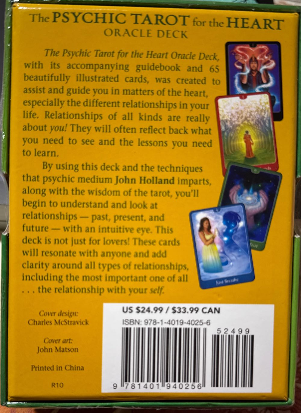 The Psychic Tarot For The Heart Oracle Deck: A 65-card Deck And Guidebook  board game collectible [Barcode 9781401940256] - Main Image 2