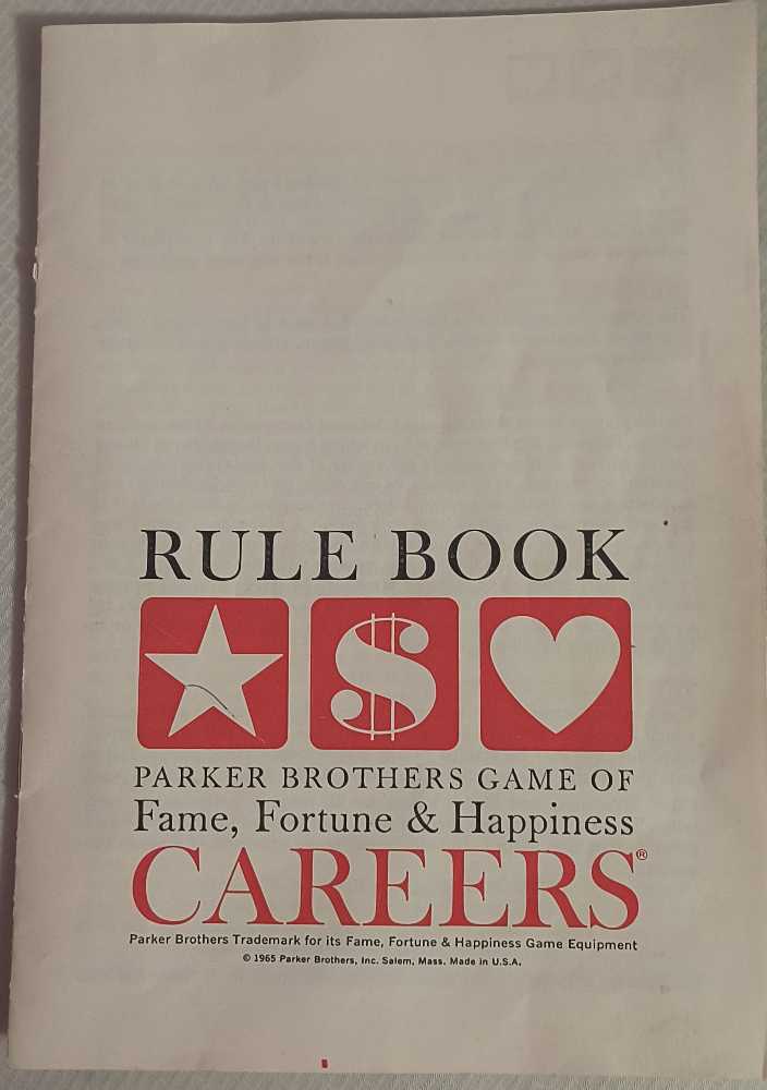 Careers 1965 Edition  board game collectible - Main Image 2