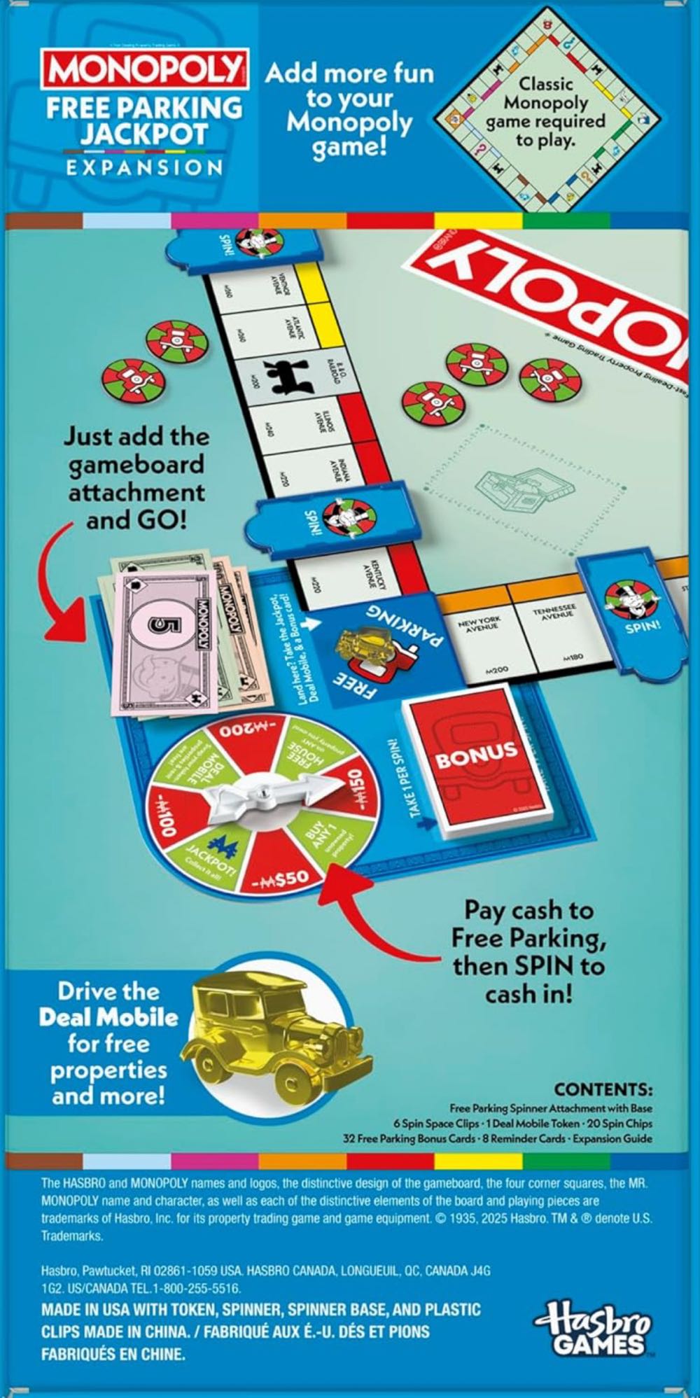 Expansion: Free Parking Jackpot  (6) board game collectible [Barcode 195166279244] - Main Image 2