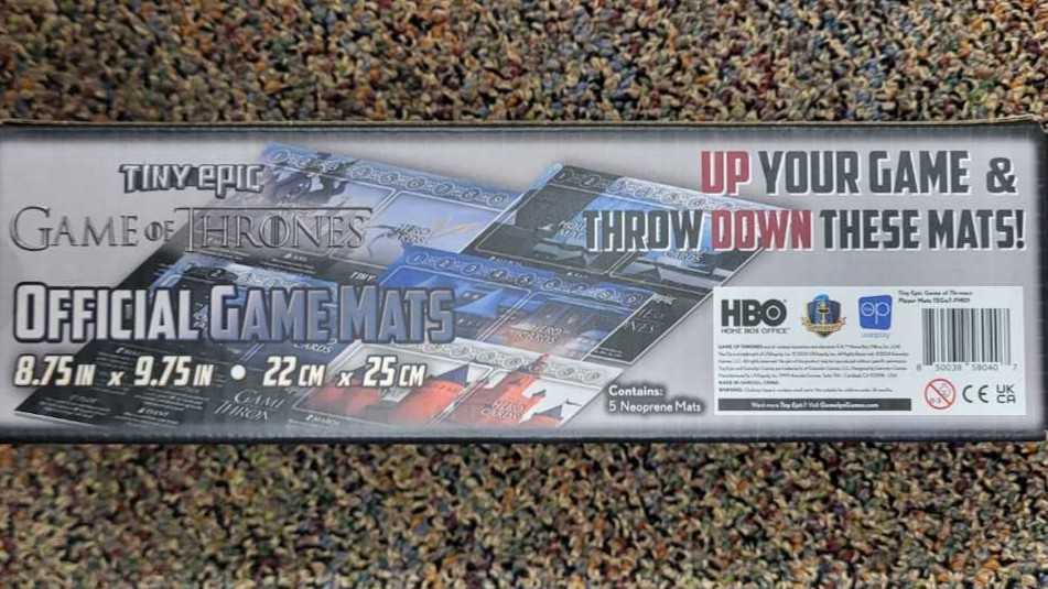Tiny Epic Game Of Thrones: Player Mats  (5) board game collectible [Barcode 850038580407] - Main Image 2