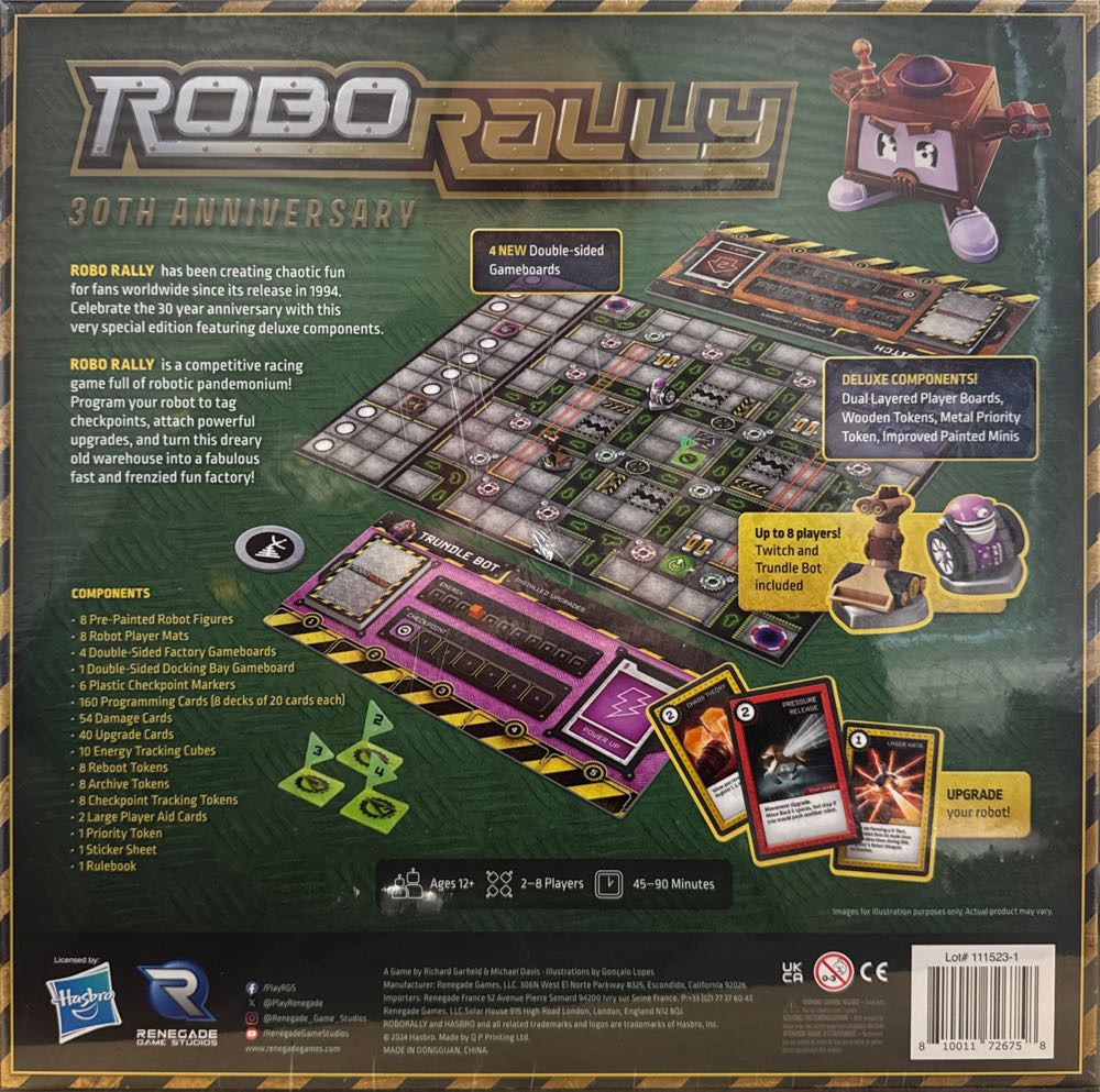 Robo Rally: 30th Anniversary Edition  (2-8) board game collectible [Barcode 810011726758] - Main Image 2