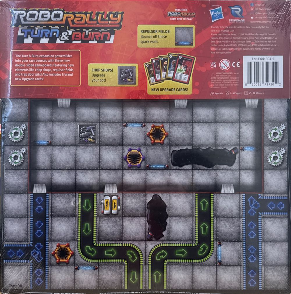 Robo Rally: Turn & Burn Expansion  board game collectible [Barcode 810011727502] - Main Image 2