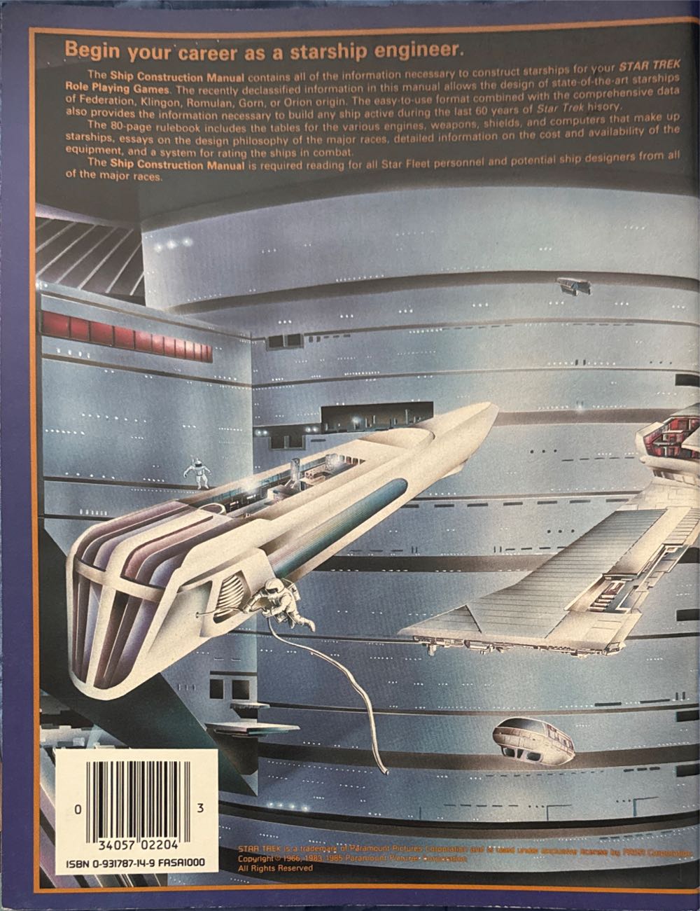 Ship Construction Manual Star Trek Fasa Edition  board game collectible [Barcode 034057022043] - Main Image 2