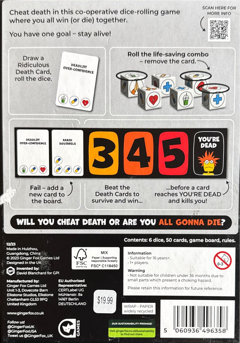 We’re All Gonna Die  (1-6) board game collectible [Barcode 5060936496358] - Main Image 3