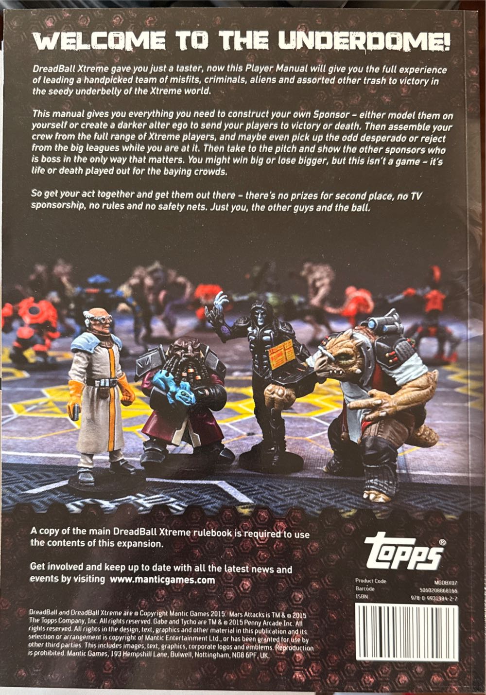 Mantic Mgdbx07 Dreadball Xtreme Player Manual  (2) board game collectible [Barcode 5060208868166] - Main Image 2