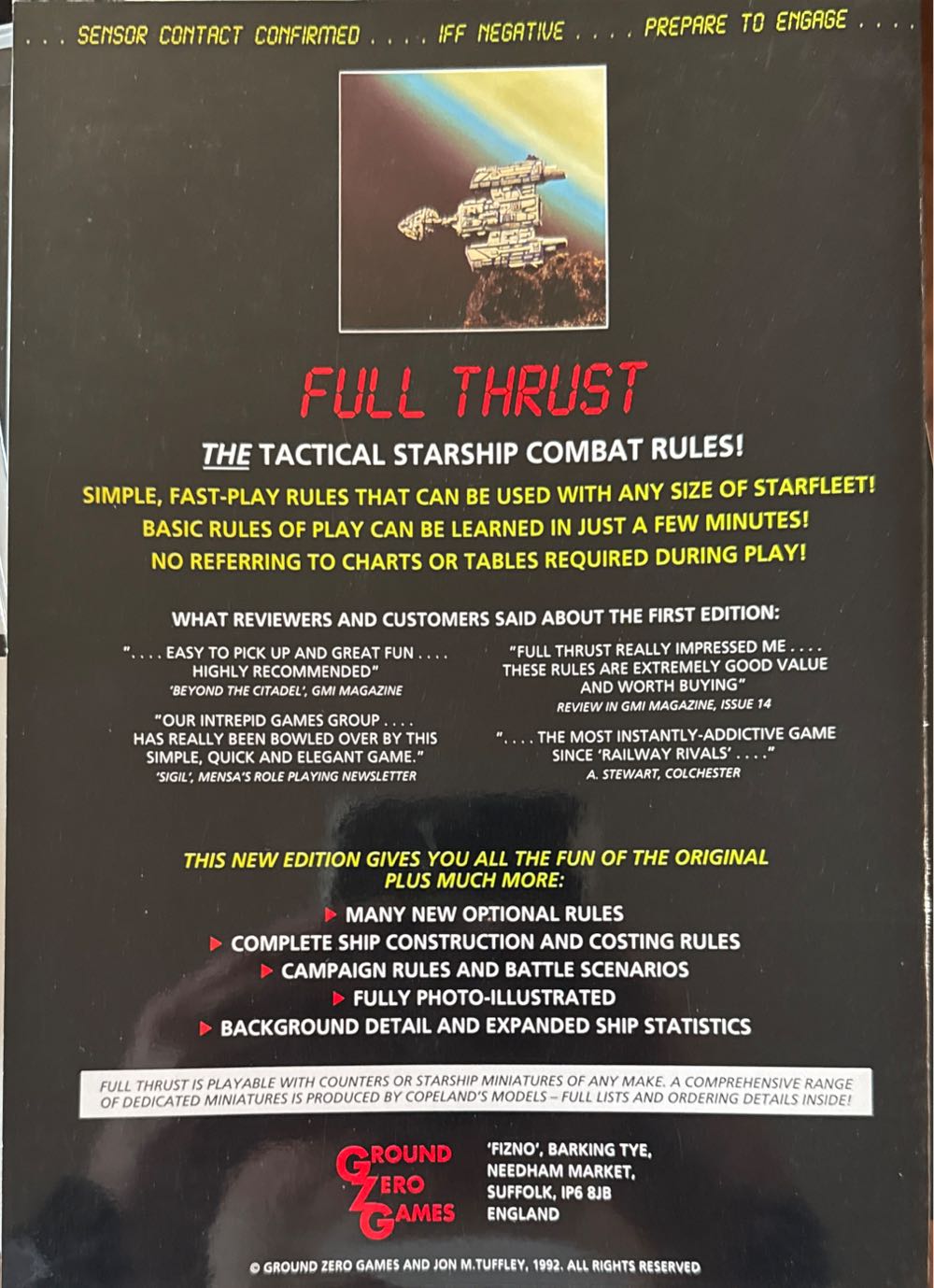 Full Thrust Fleet Actions In Deep Space  (2) board game collectible - Main Image 2