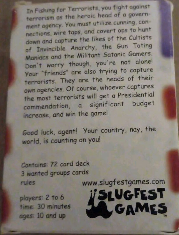 Fishing For Terrorists 1.0  (2-6) board game collectible [Barcode 9780975588215] - Main Image 2