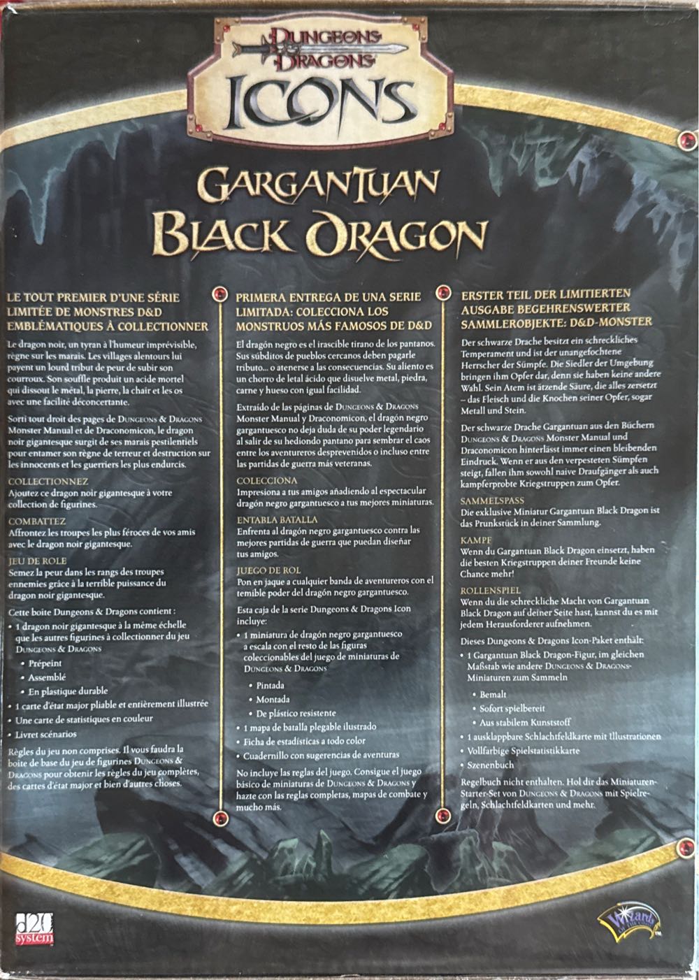 D&d Icons: Gargantuan Black Dragon  board game collectible [Barcode 653569150152] - Main Image 3