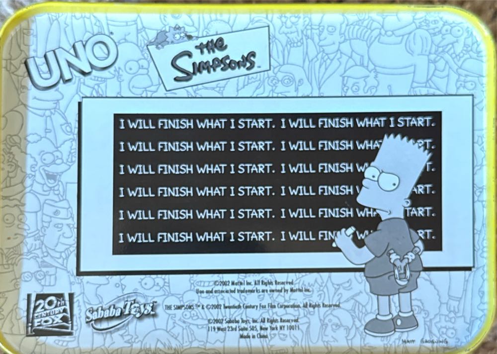 Uno - The Simpsons  (2-6) board game collectible - Main Image 2