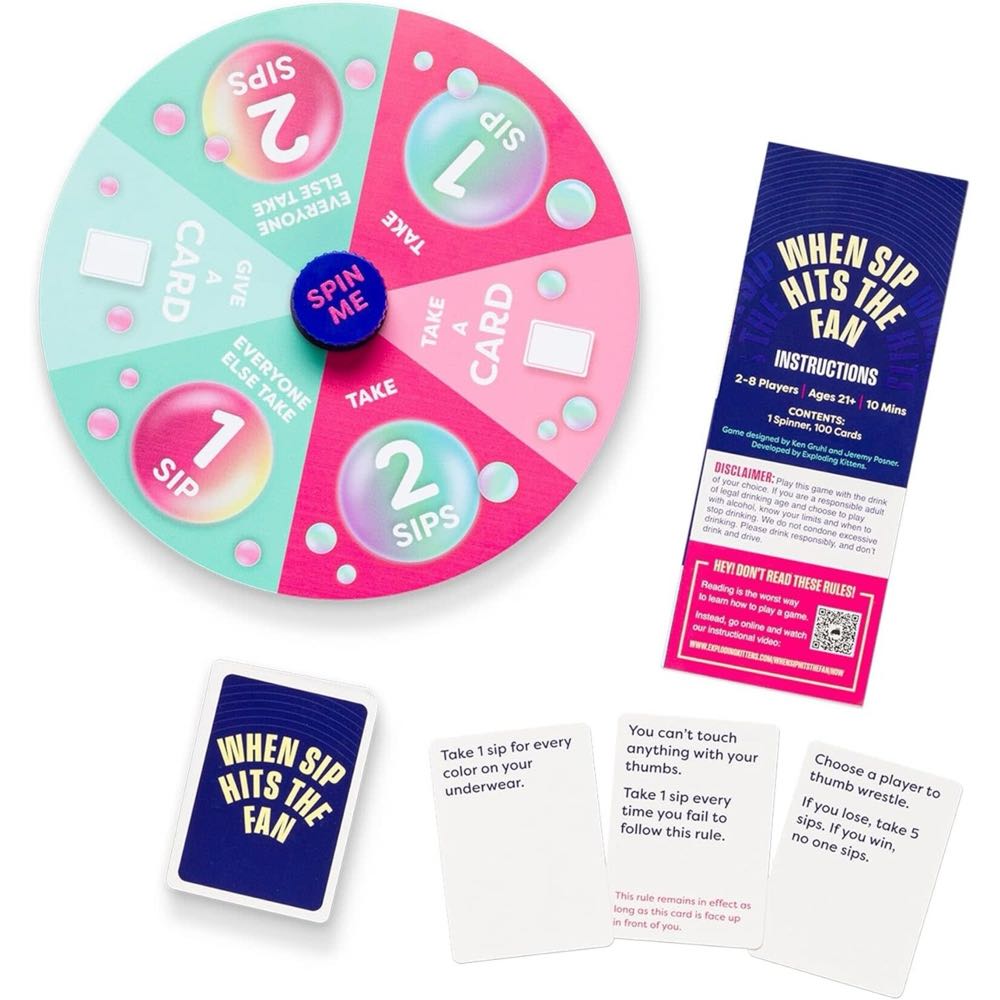 When Sip Hits The Fan  (2-8) board game collectible [Barcode 810083045788] - Main Image 2