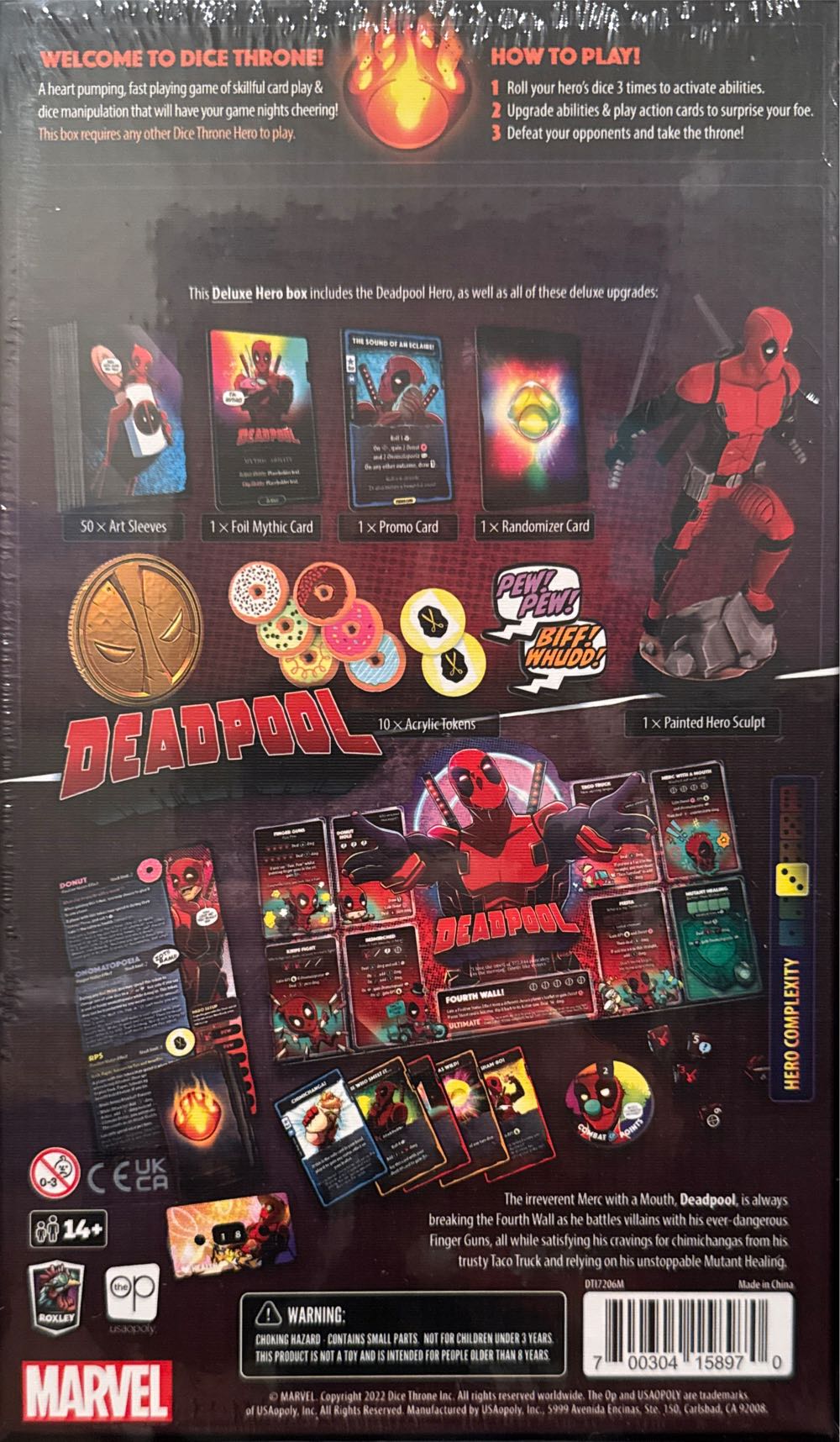 Dice Throne: Deadpool  (2-6) board game collectible [Barcode 700304158970] - Main Image 2