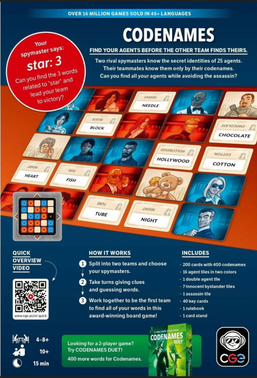 Codenames  (4-8+) board game collectible [Barcode 8594156310455] - Main Image 3