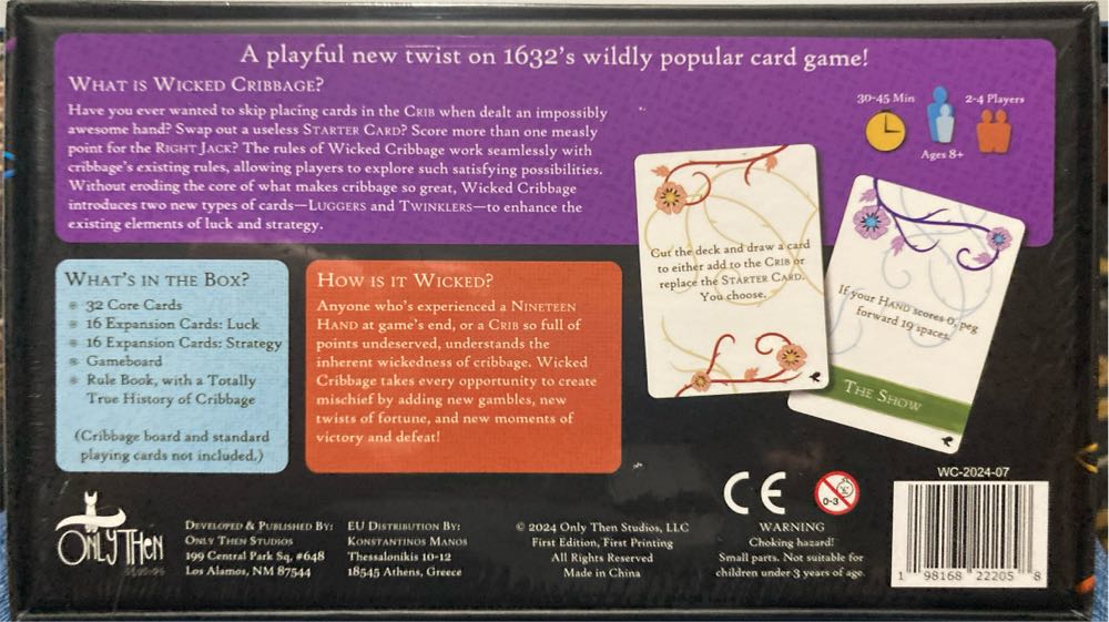 Wicked Cribbage  (2-4) board game collectible [Barcode 198168222058] - Main Image 2