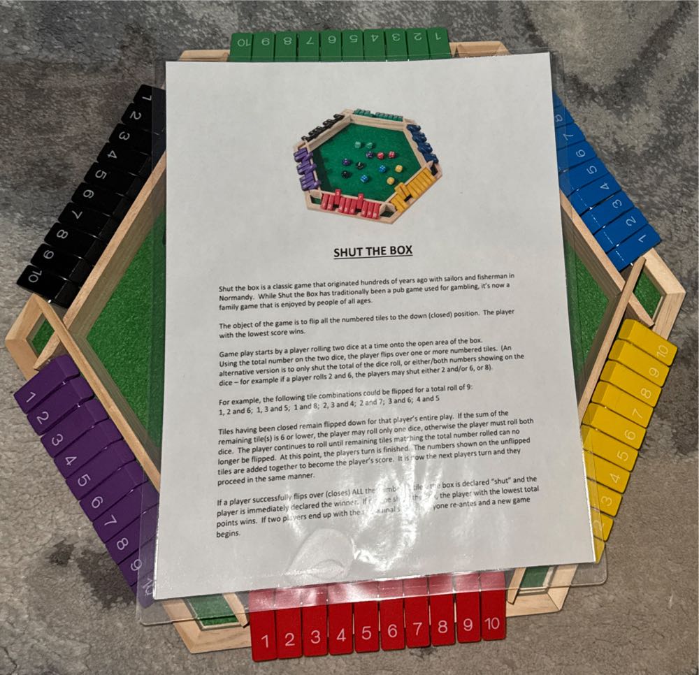Shut the Box  (6) board game collectible - Main Image 2