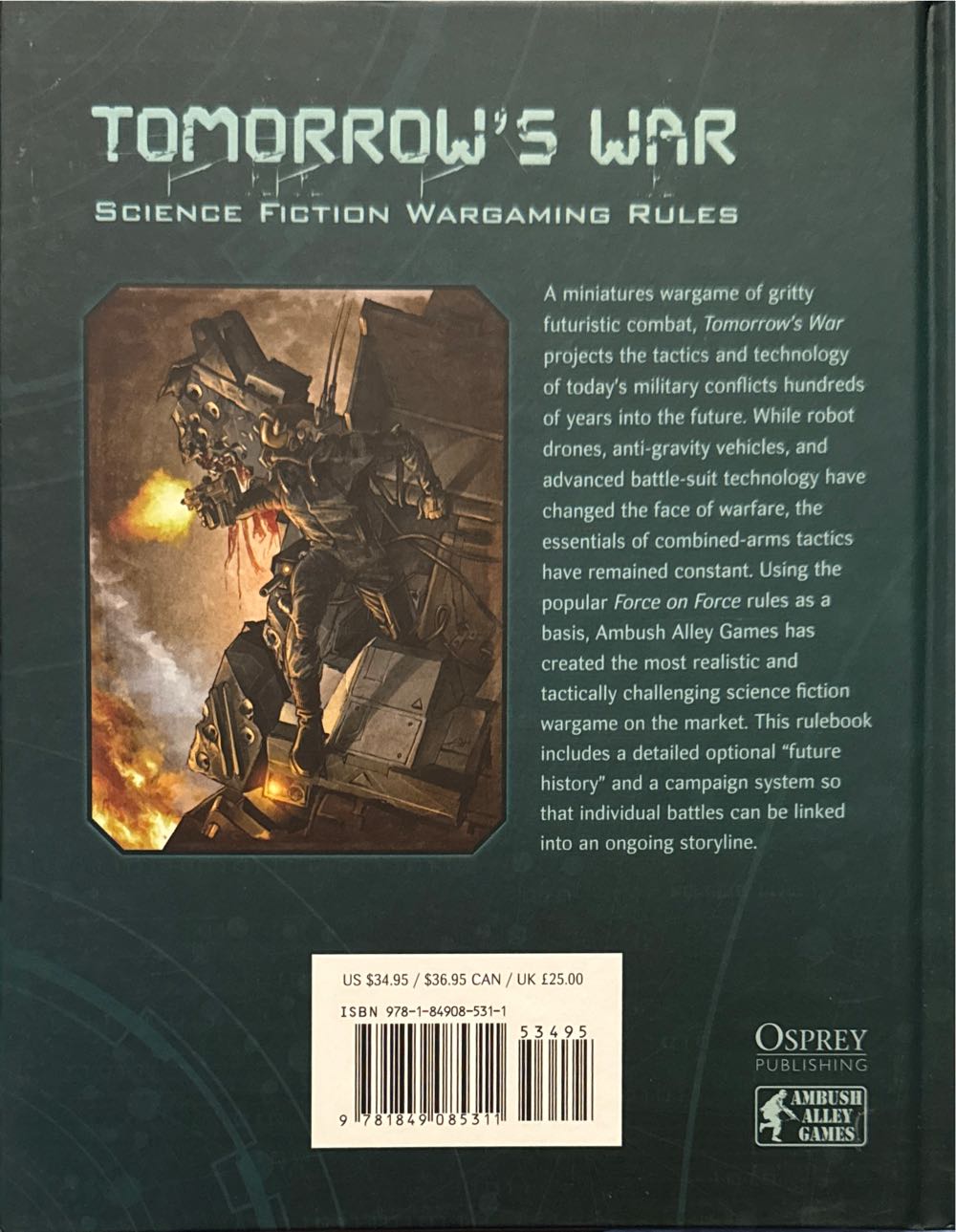 Tomorrow’s War Science Fiction Wargaming Rules By Shawn Carpenter Science Rules Good War:  board game collectible [Barcode 9781849085311] - Main Image 2