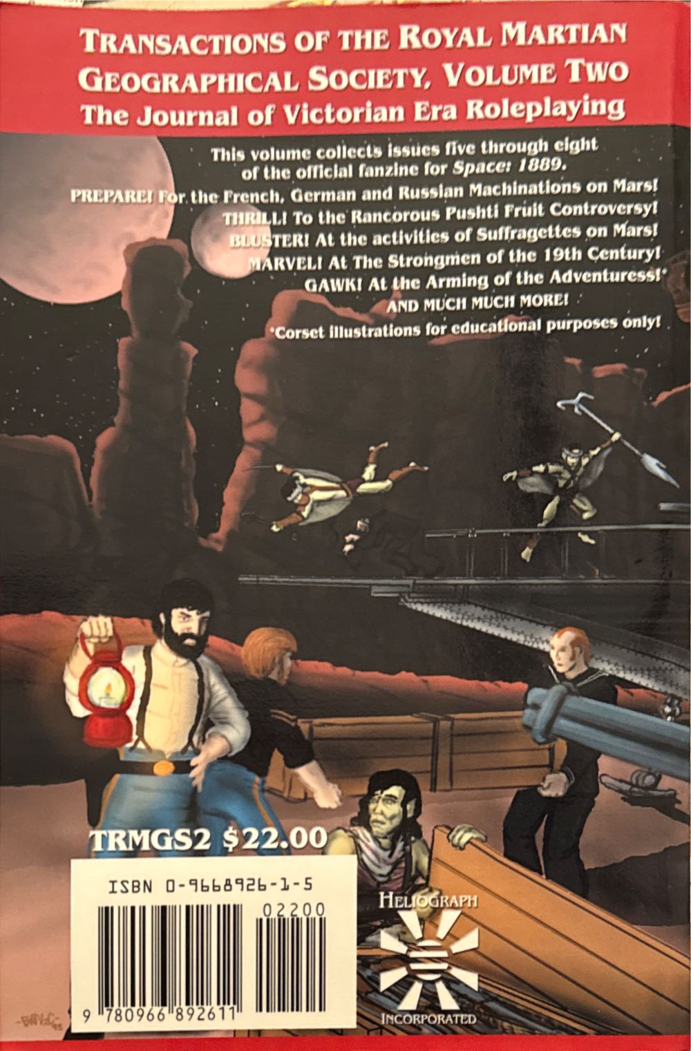 Space Transactions Of Royal Martian Geographical Society Vol 2 Heliograph  board game collectible [Barcode 9780966892611] - Main Image 2