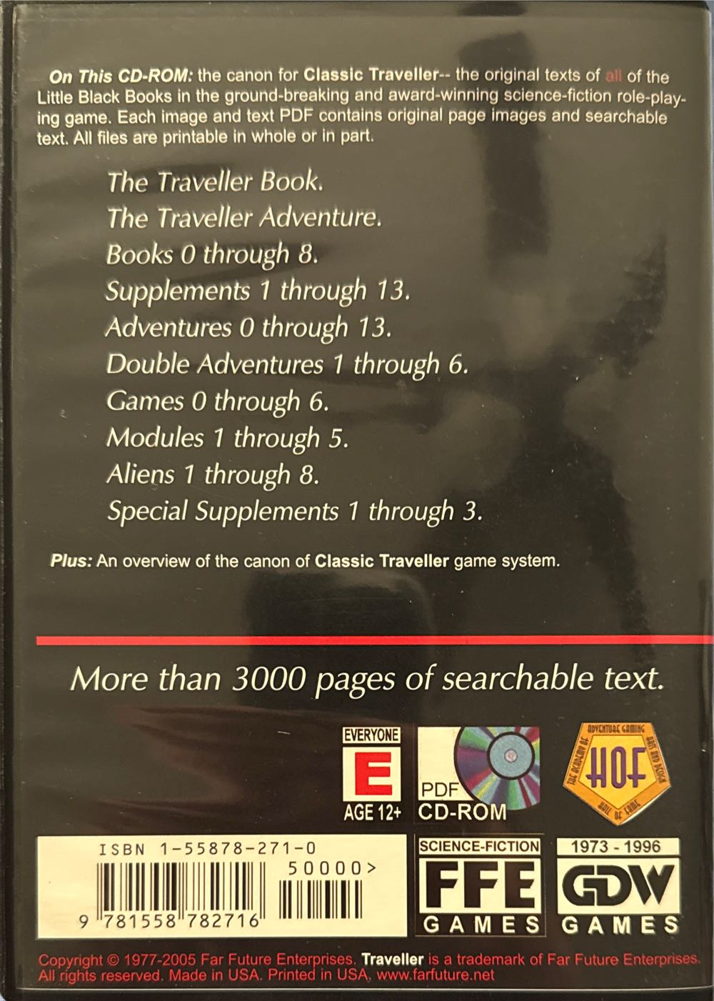 Classic Traveller On Cd Rom Ffe 271  board game collectible [Barcode 9781558782716] - Main Image 2