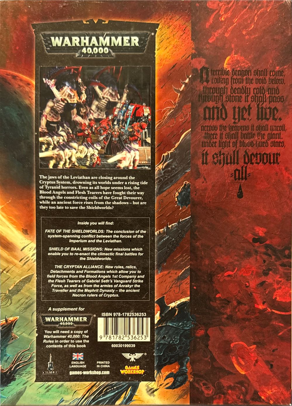 Warhammer 40k Shield Of Baal Exterminatus Campaign Supplement 40000 Oop Hardback In  board game collectible [Barcode 9781782536253] - Main Image 2
