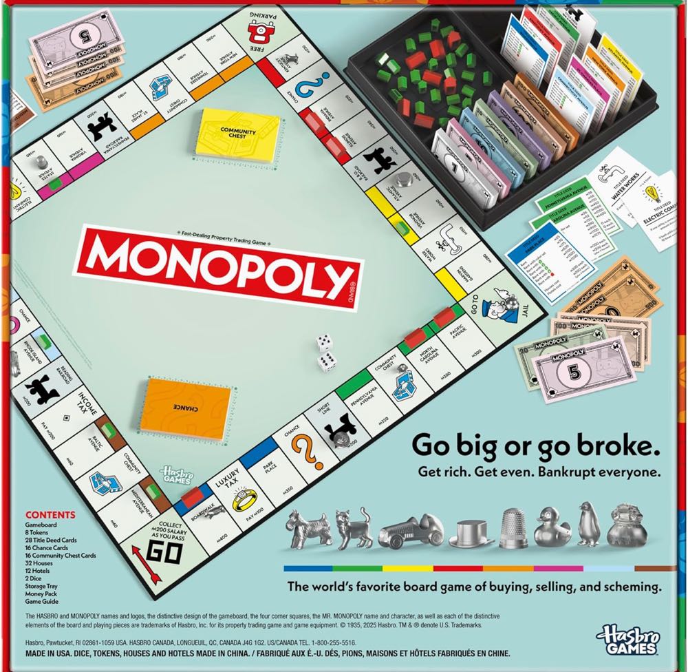 Monopoly | Classic Game  (2 to 6) board game collectible [Barcode 195166282961] - Main Image 2