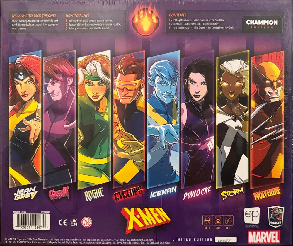 Dice Throne: X-Men Champion Edition  (2-6 Players) board game collectible [Barcode 700304158574] - Main Image 2