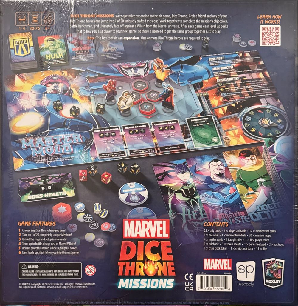 Dice Throne: Marvel Missions  (1-4) board game collectible [Barcode 700304158994] - Main Image 2