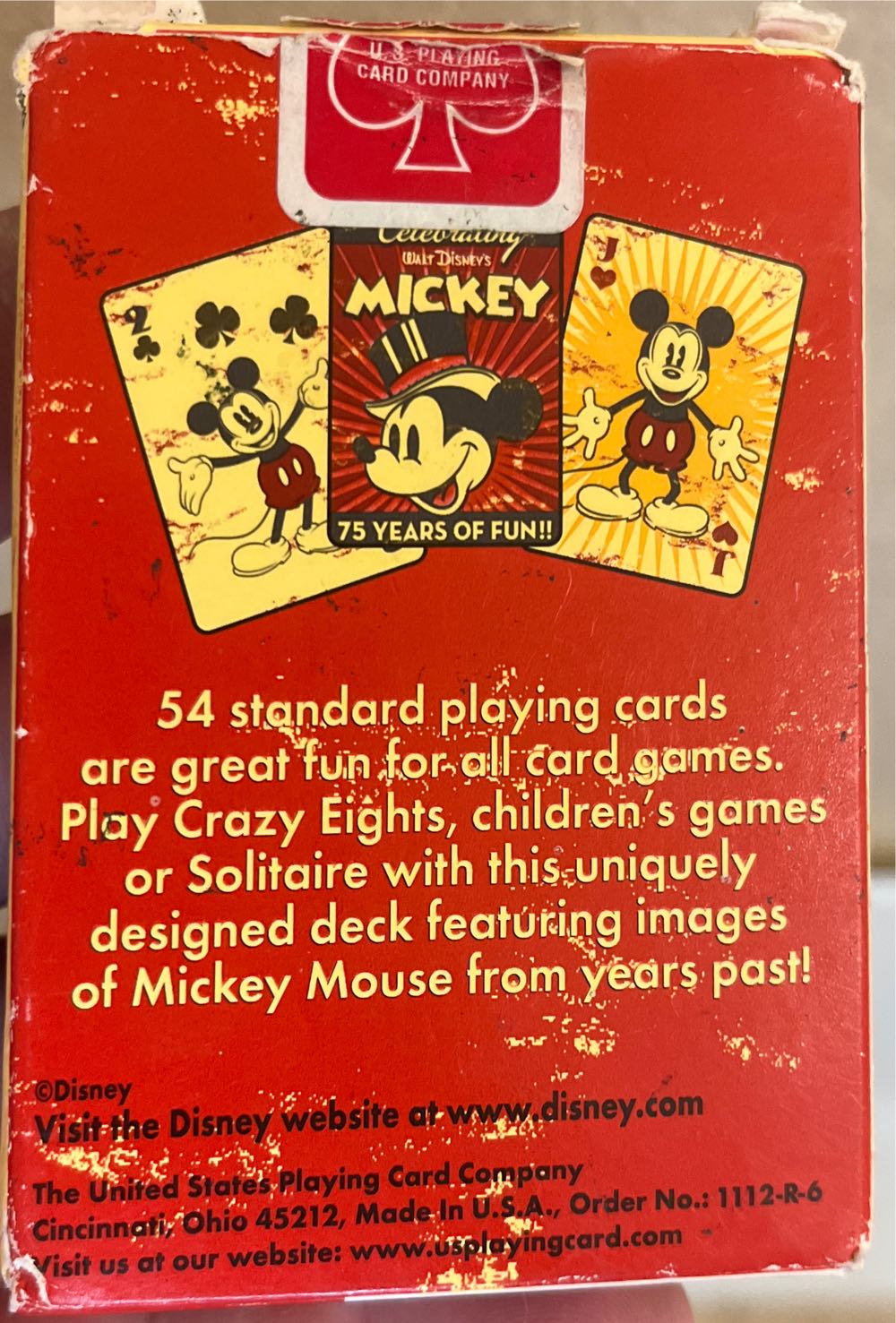 Cards: Disney Mickey Mouse 75 Years Of Fun  board game collectible [Barcode 073854011126] - Main Image 2