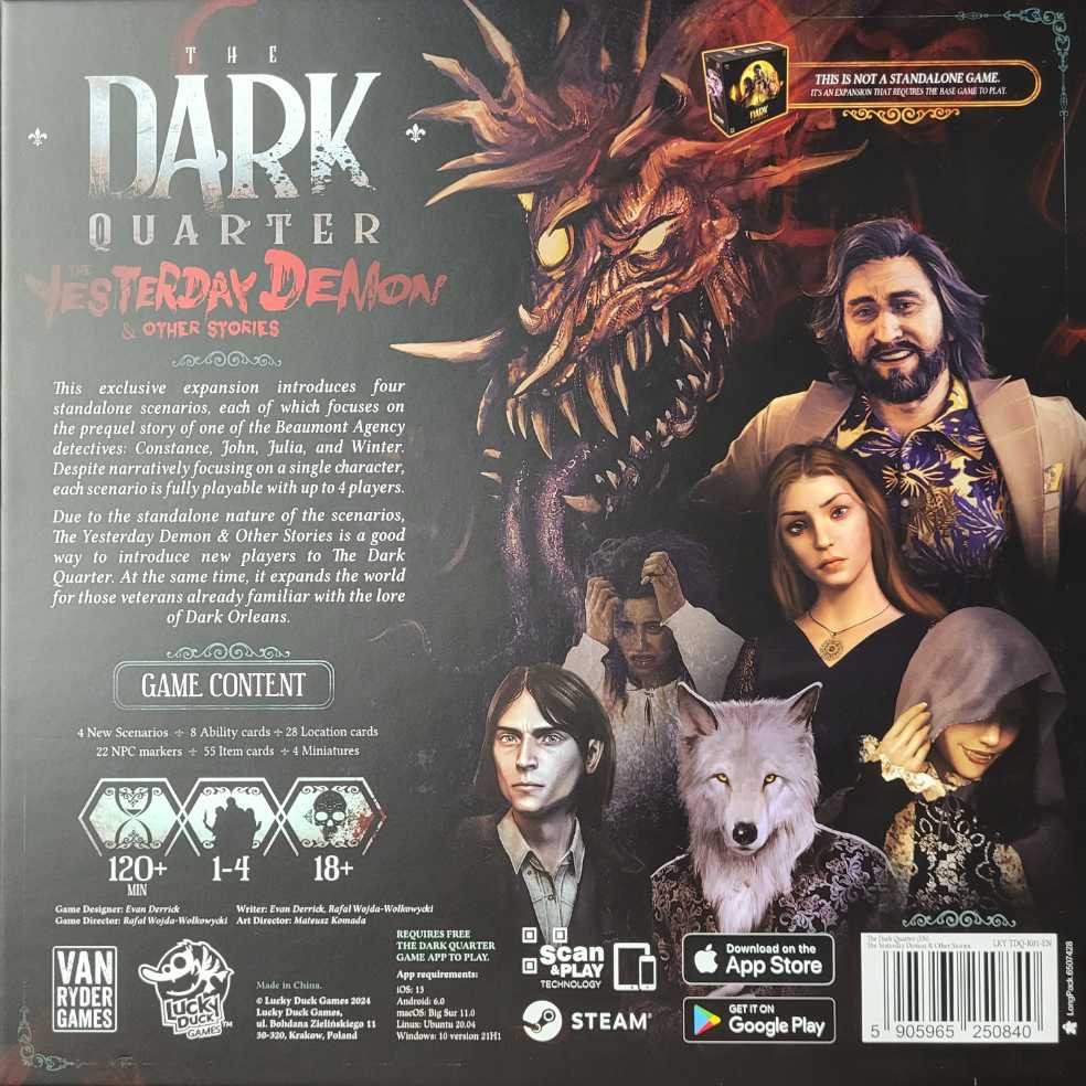The Dark Quarter: The Yesterday Demon & Other Stories  board game collectible [Barcode 5905965250840] - Main Image 2