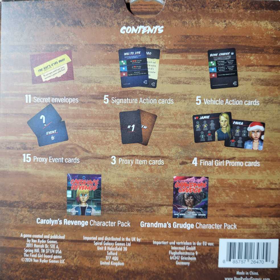 Final Girl: S3 Guest Stars Box  (1) board game collectible [Barcode 685757264709] - Main Image 2