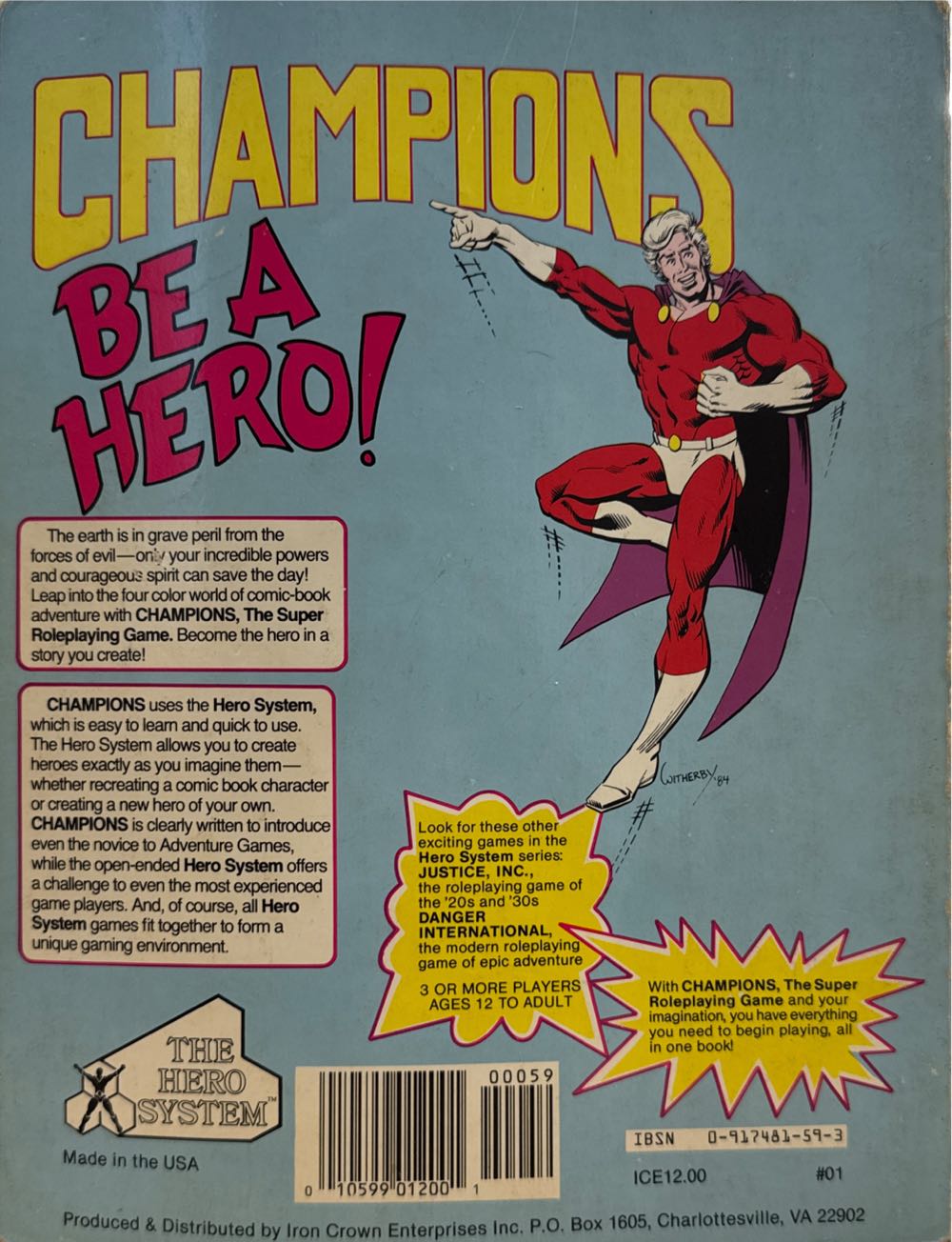 Champions: The SUPER Role-Playing Game! - Third Edition  (2+) board game collectible [Barcode 010599012001] - Main Image 2