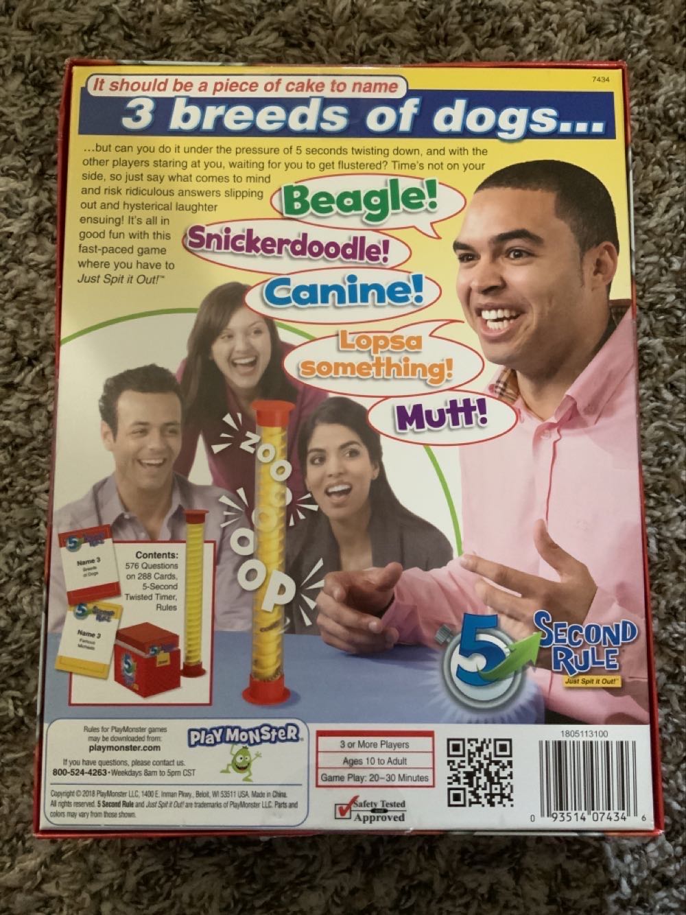5 Second Rule  (3+) board game collectible [Barcode 093514074346] - Main Image 2