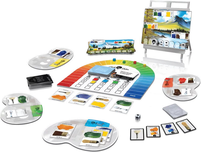 Art of Chill with Bob Ross, The  (2-4) board game collectible [Barcode 855607007040] - Main Image 4