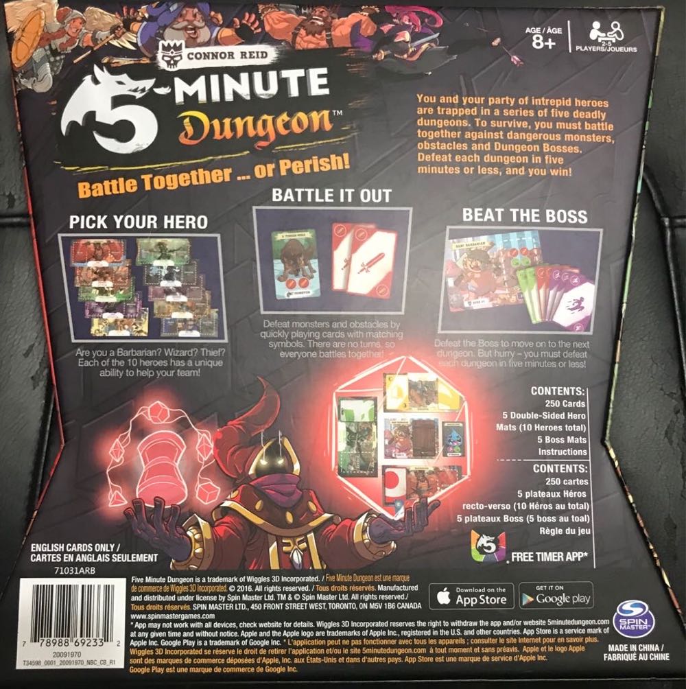 5 Minute Dungeon  (5) board game collectible - Main Image 2